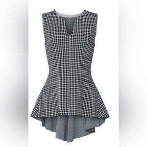 Derek Lam Collective - Plaid Knit Peplum Top